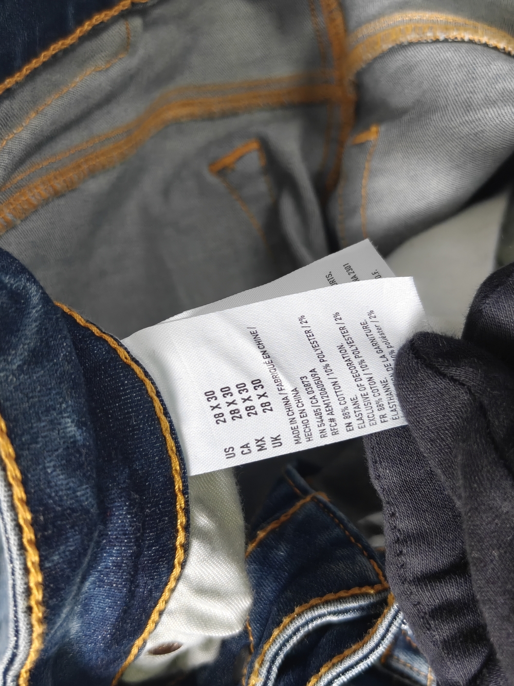 American Eagle Men's Blue Slim Straight Jeans - Picture 4 of 6